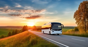 ITH Ithaca Airport Taxi Service NY motorcoach bus for 30 to 56 passengers, long trips and big groups